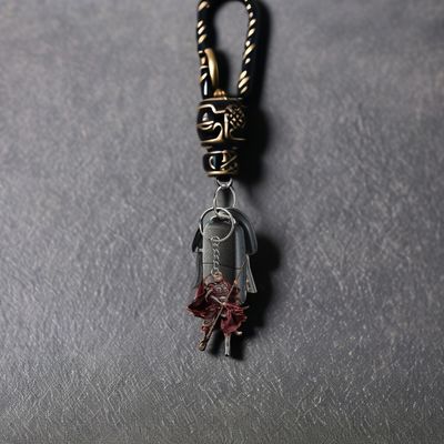 Customized Color Wukong Keychain Black Acrylic 2D Flat Pendant for Backpack Car Computer