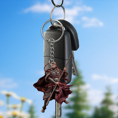 Customized Color Wukong Keychain Black Acrylic 2D Flat Pendant for Backpack Car Computer