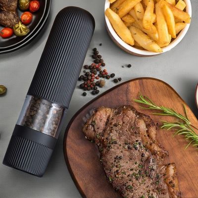 Electric Pepper Grinder Set Sustainable Ceramic Mills for Home and Solid Seasonings