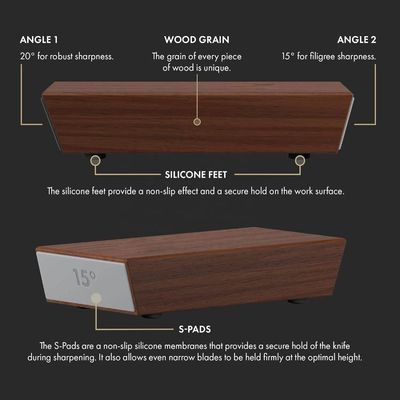 Stocked Multifunctional Kitchen Accessory Kit Walnut Aluminium Alloy Magnetic Diamond