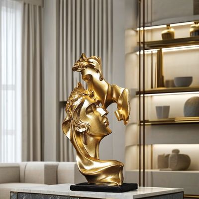 The Thinker Statue Resin Art Innovative Bamboo Design for Customized Color Home Decor