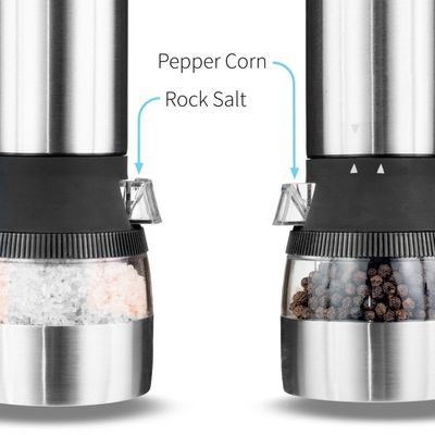 Electric Stainless Steel Salt and Pepper Grinder for Kitchen Spice Grinding Mills Type
