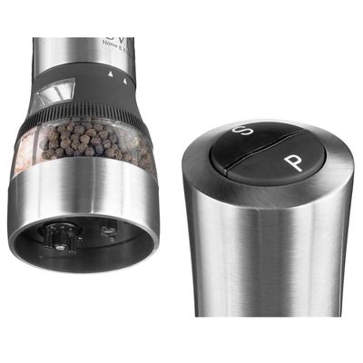 Electric Stainless Steel Salt and Pepper Grinder for Kitchen Spice Grinding Mills Type