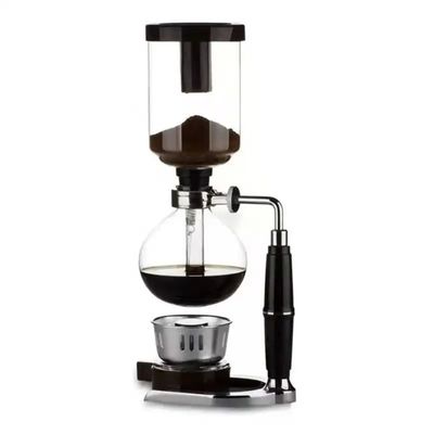 Stainless Steel Metal User-Friendly 3-Cup Espresso Coffee Maker with Easy Siphon System