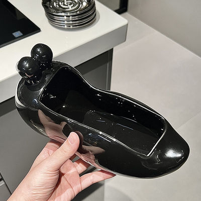 Embossed Disposable Soup Serving Dish in English Style Porcelain for 6 People