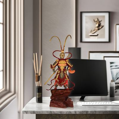 Custom Black Myth Sun Wukong 3D Resin Figure Contemporary Metal Golden Hoop Ornament