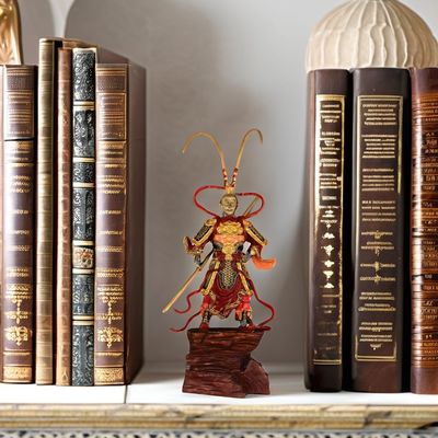 Chinese Classical Novels' Sun Wukong Durable Metal Desktop Ornament for Anniversaries