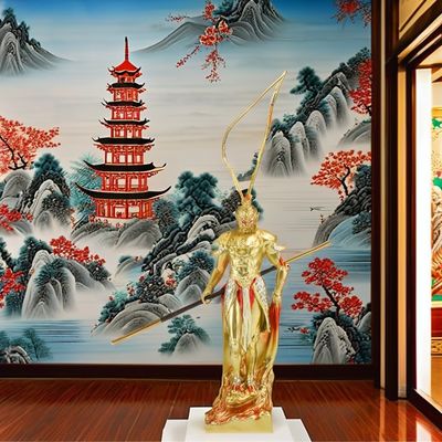 Ornaments Journey to West 3D Resin Figure Metal OEM Monkey King Character Collection