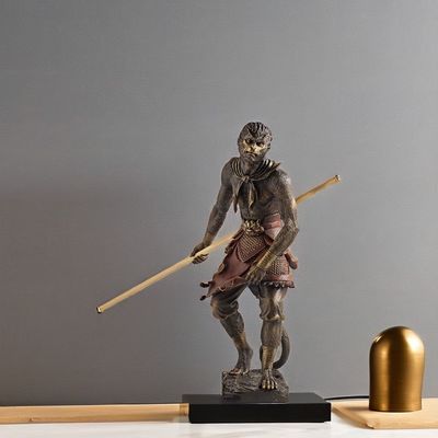 Contemporary Black Myth Game Legends Custom 3D Wukong Statue in Alloy with Art Theme