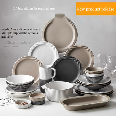 Nordic Modern Design Ceramic Tableware Set for Customized Color and Occasion Presents