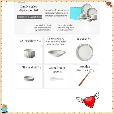 Nordic Modern Design Ceramic Tableware Set for Customized Color and Occasion Presents