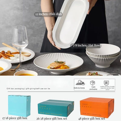 Nordic Modern Design Ceramic Tableware Set for Customized Color and Occasion Presents