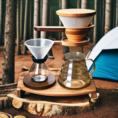 Transparent Borosilicate Glass Coffee Server WITH TEA INFUSER and Gold Cloud Dripper