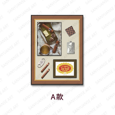 Sophisticated Modern 3D Simulation Cigar Painting Wall Murals for Custom Size Interiors