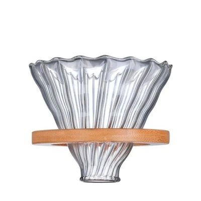 Portable Reusable Smart Glass Filter Pour over Coffee Tea Dripper for Travel and Camp