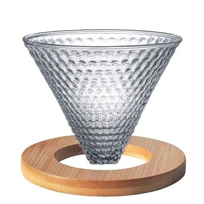 Portable Reusable Smart Glass Filter Pour over Coffee Tea Dripper for Travel and Camp