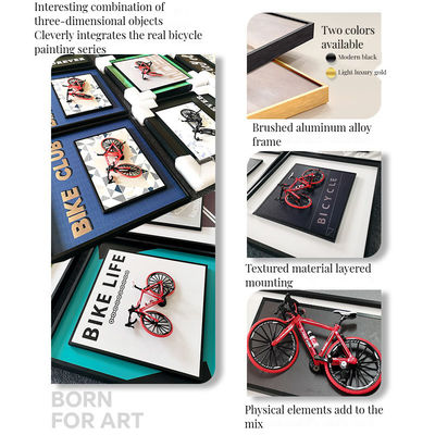 Home Office Hotel Decoration Retro Children's Bicycle Crystal Mural for Bedroom Decor
