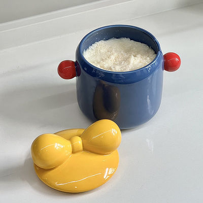 Rotundity Ceramic Piggy Bank Nordic Style Kitchen Organizer for Spices Condiments