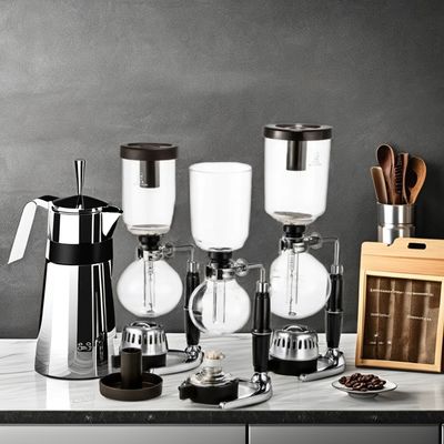 Brewing Coffee Machine Barista Percolator in 2/3/5 Cups Heat-Resistant Syphon Vacuum