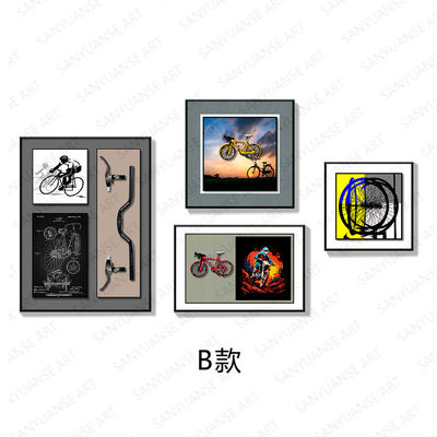 End Modern 3D Bicycle COATING Porcelain Painting with Stylish Crystal Building Blocks