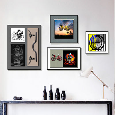 End Modern 3D Bicycle COATING Porcelain Painting with Stylish Crystal Building Blocks