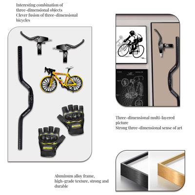 End Modern 3D Bicycle COATING Porcelain Painting with Stylish Crystal Building Blocks