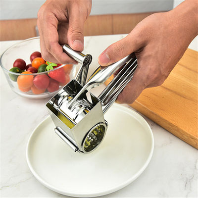 Versatile Silver Rotary Cheese Grater for Nuts and Vegetables Multiple Drum Options