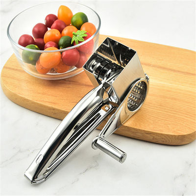 Versatile Silver Rotary Cheese Grater for Nuts and Vegetables Multiple Drum Options