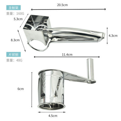 Versatile Silver Rotary Cheese Grater for Nuts and Vegetables Multiple Drum Options
