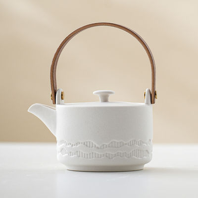 200ml Capacity Ceramic Kung Fu Teapot Set for Tea Enthusiasts Lifting Beam Included