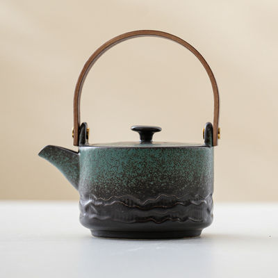 200ml Capacity Ceramic Kung Fu Teapot Set for Tea Enthusiasts Lifting Beam Included