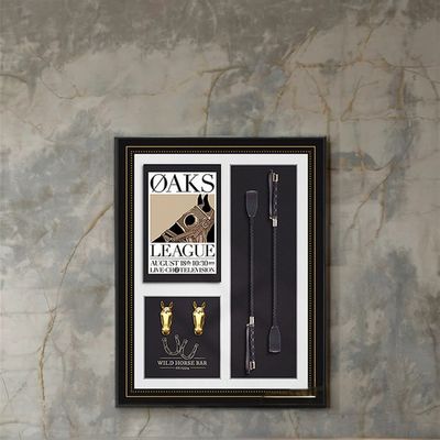 Custom Size Three-Dimensional Equestrian Wall Art for Living Room Entrance Retro Design