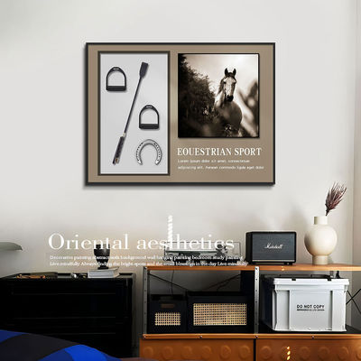 Modern Retro Still Life Pattern Equestrian Mural Creative Building Blocks Wall Decor