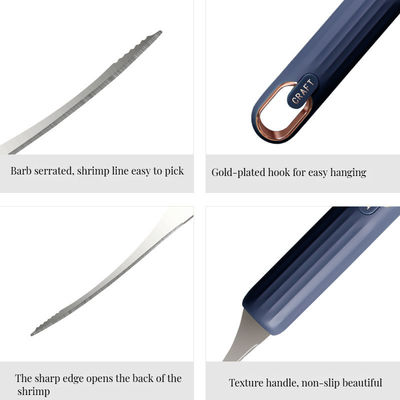 Multi-Purpose Stainless Steel Shrimp Line Knife for Seafood Scale and Shell Removal