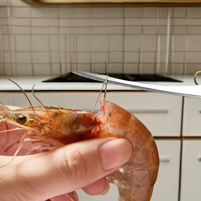 Home Seafood Processing Tool Sustainable Shrimp Deveiner Peeler Wooden Kitchen Utensil