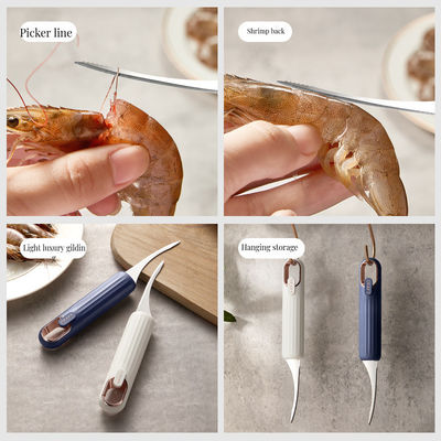 Seafood Tools Ergonomic Metal Shrimp Shell Remover and Fish Scale Scraper for Home Chefs