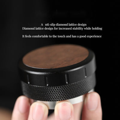 Portable 2024 Espresso Coffee Tamper with Walnut Wood Handle and Calibrated Pressure