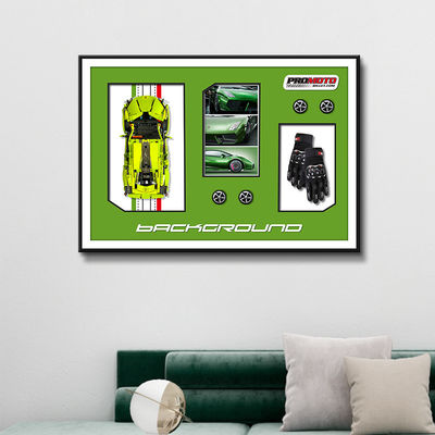 Customized Color Wall Hanging Art Building Blocks 4S Car Dealership 3D Wall Murals