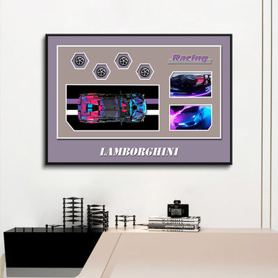 Customized Color Wall Hanging Art Building Blocks 4S Car Dealership 3D Wall Murals