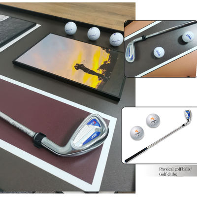 Modern Simple Crystal Glass Golf Painting Building Blocks Design for Gallery Wall Sets