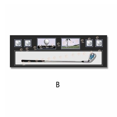 Modern Simple Crystal Glass Golf Painting Building Blocks Design for Gallery Wall Sets