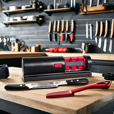 4-in-1 Ceramic Diamond Manual Household Tool Steel Knife Sharpener for Carbon Steel