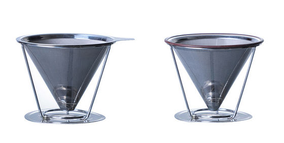 V6 Pour over Stainless Steel Coffee Maker Tools with Transparent Glass Filter Dripper
