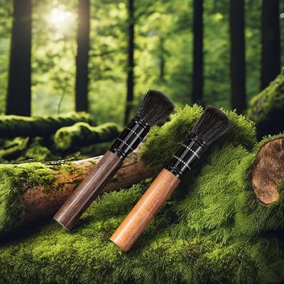 Solid Wood Handle Cleaning Brush for Home Kitchen Coffee Machine Grinder