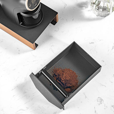 White Modern Design Espresso Coffee Knock Box Wood Frame Metal Aluminum Stocked Feature