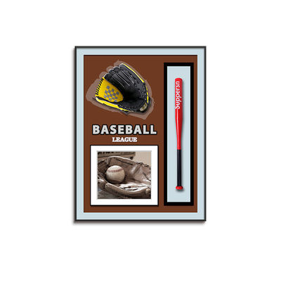 Customized Color 3D Baseball Wall Art in Modern Design for Living Room Sofa Background