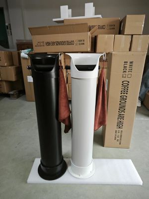Commercial Tall Knock Tube ABS Plastic Coffee Knock Box with Ceramic and Metal Utensils