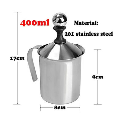 800ml Handheld Coffee Milk Blender HomeGoal Stainless Steel Manual Frother with Filter