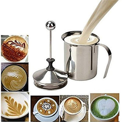 800ml Handheld Coffee Milk Blender HomeGoal Stainless Steel Manual Frother with Filter