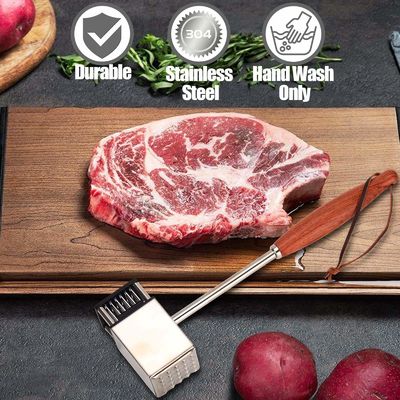 Stocked 36-Blade Manual Meat Tenderizer for Tenderizing Steak Cooking in Kitchen